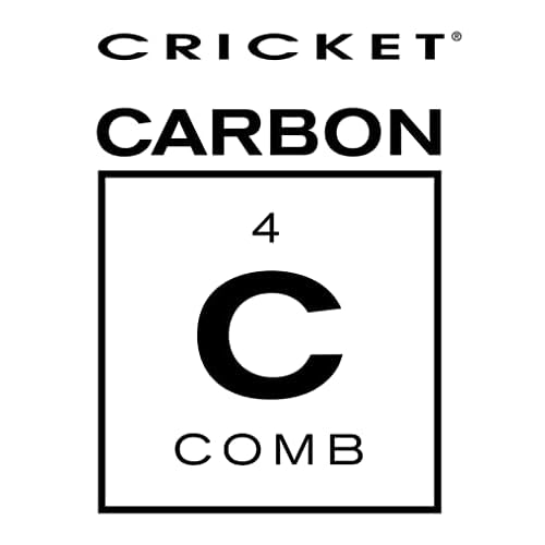 Cricket C30 Professional Hair Stylist Power Carbon Comb - Heat-Resistant, Anti-Static, Seamless Teeth for Detangling and Styling, Dual-Function Fine & Wide Tooth Design with Sectioning Pick - Black