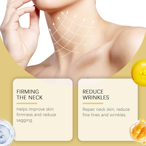 AH-8 Neck and Eye Cream Set with Electric Massage Tightening, Anti-Wrinkle Treatment with Red Light, Deep Moisturizer Bundle Care (neck cream and neck tap)