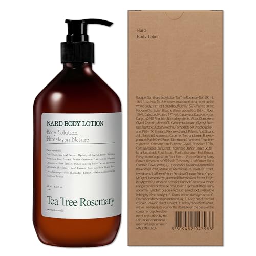 Body Lotion - Tea Tree Rosemary 16.9 fl. oz. / Moisturizing Body Lotion with Shea Butter & 5 Herbal Extracts/Lightweight Hydration & Soothing Care
