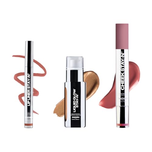 Sacheu Golden Glow Bundle — Liquid Blush & Lip Liner Set