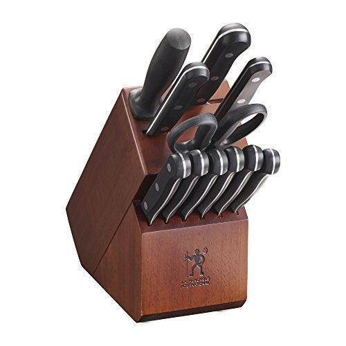 HENCKELS Solution Razor-Sharp 12-pc Knife Set, Chef Knife, Bread Knife, Steak Knife, German Engineered Informed by 100+ Years of Mastery,Walnut