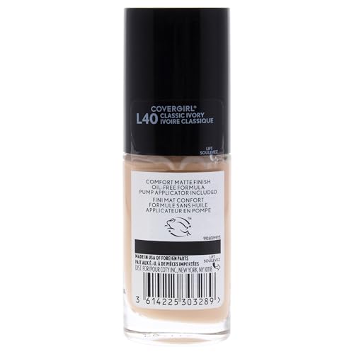 COVERGIRL TruBlend Matte Made Liquid Foundation, Classic Ivory 1oz