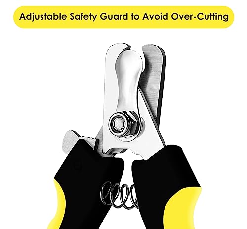 Candure Dog Nail Clippers for Pet Grooming - Professional Cat Nail Trimmers Suitable for Small to Medium Breeds with a Safety Guard & Nail File