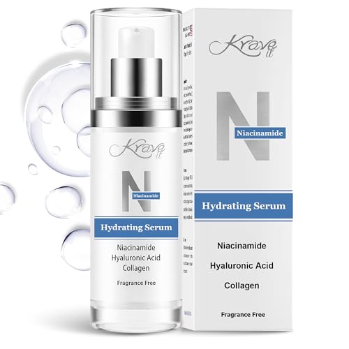 Advanced Anti-Aging Niacinamide Hydrating Day & Night Serum All in One Skincare Solution (Face, Neck, Eyes, D?collet?) for Discoloration, Minimizing Pores, Wrinkles, Fine Lines, Fragrance Free, 1 floz