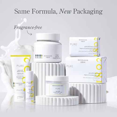 Beekman 1802 Pure Palm-Sized Bar Soap - Fragrance Free - 3.5 oz - Cleanses, Nourishes & Hydrates - Microbiome Friendly - No Irritation - Good for Sensitive Skin - Packaging May Vary