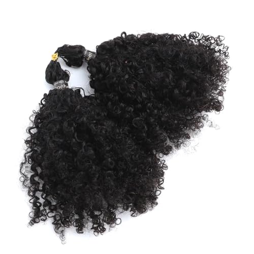 Tight Curly Crochet Hair 120g 100% Human Hair 18in Black