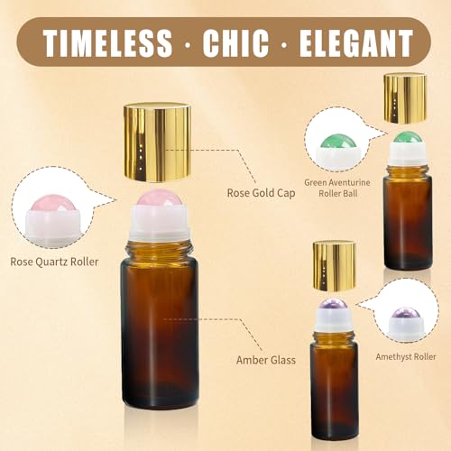 50ml Crystal Roller Bottles for Essential Oils & Perfume