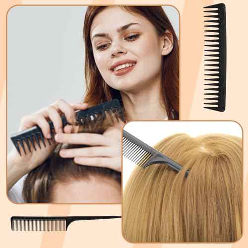 5Pcs Hair Brushes for Women Hair Comb Set Detangler Brush for Men and Women Wet, Dry, Curly and Straight Hair