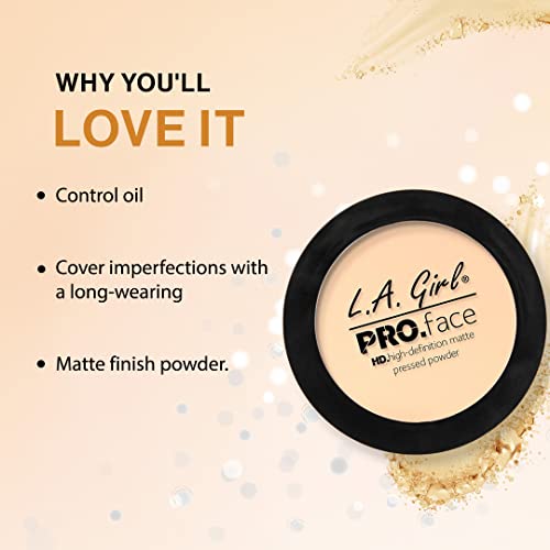 L.A. Girl PRO Face Powder - Warm Caramel, LAX-GPP612, 0.25 Ounce (LAX-GPP612-B)