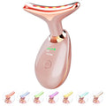 ELISHINE 7-Color LED Face & Neck Massager - Rose Gold