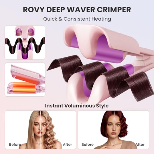 CHIKYO 3 Barrel Hair Crimper Waver 32mm - Ionic Curling Iron