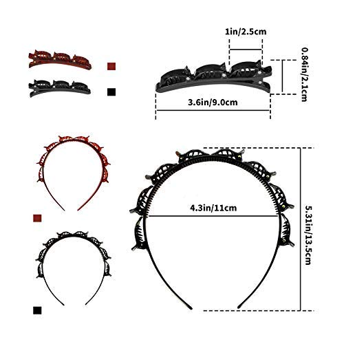 6PCS Double Bangs Hairpin Clips with Anti-Slip Teeth
