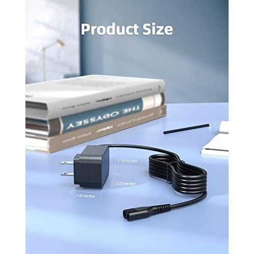 4V Charger Fit for Wahl Cordless Magic Clipper 8148 8164 8591 8509 1919 8591L 8148L 8148-308 08504-400 97225-002 Clip Shaver, AC Adapter Power Cord Supply for S010AZM0400200