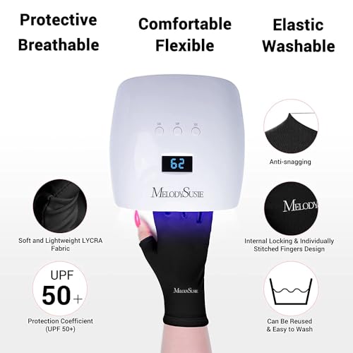 UV Gloves for Gel Nail Lamp | UPF 50+ Protection