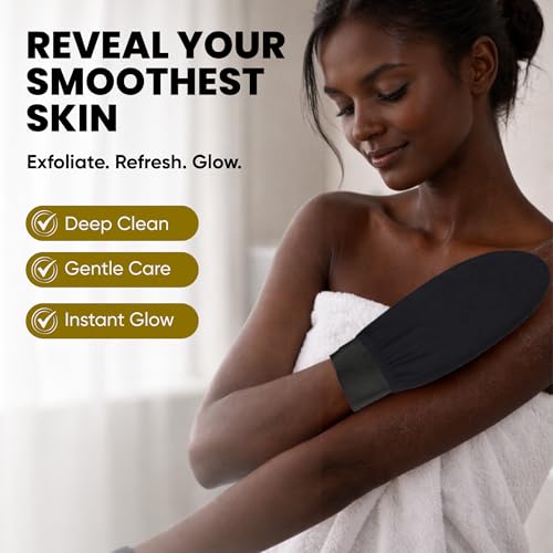Premium Viscose Exfoliating Gloves for Shower - Deep Body Scrubber