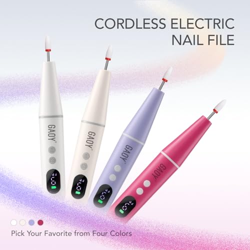 Cordless Nail Drill - Rechargeable Electric Nail File with LED Display for Manicure & Pedicure