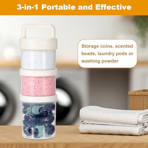 Hoowen 3-Tier Stackable Laundry Detergent Organizer with Handle