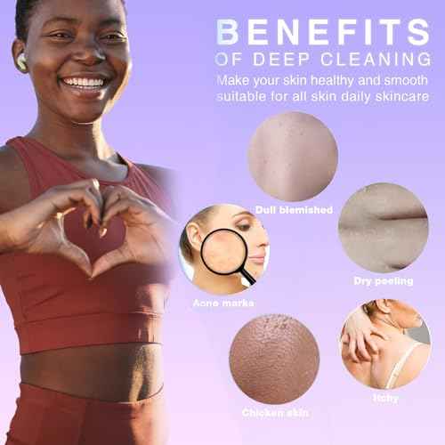 4 Pieces African Bath Sponge African Net Long Net Bath Sponge Transform Your Shower Routine with African Bath Sponges for Exfoliated, Silky Smooth Skin(Blue, Green, Purple, White)