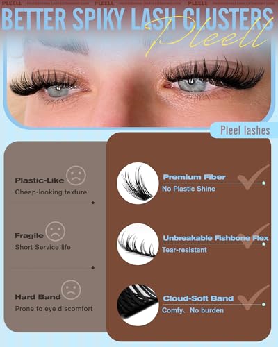 Wispy Lash Clusters 14-22mm D-Curly Volume Eyelashes