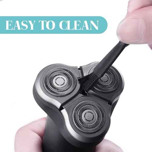 Quacc 10 PCS Mens Electric Shaver Cleaning Brush Black Double Sided Razor Brush for Cleaning Trimmer Hair Clipper Keyboard