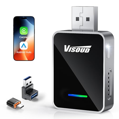 2-in-1 Wireless CarPlay & Android Auto Adapter - Compact Plug & Play
