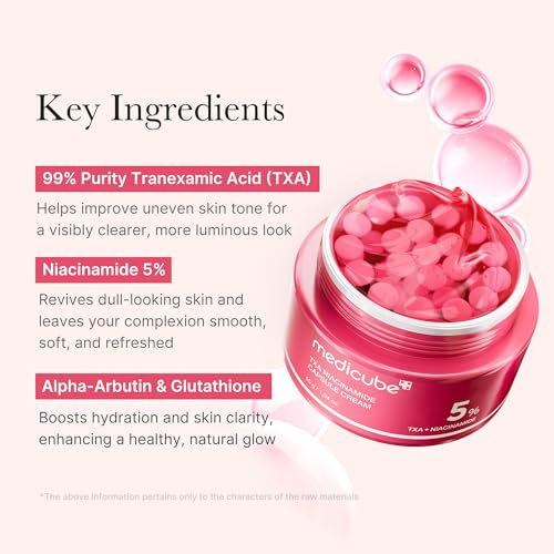 medicube Clear & Glow Capsule Duo: TXA + Deep Vitamin C Capsule Creams | Radiance Boosting and Firming Face Moisturizers that Help Clarify Dull Skin and Reveal a Smooth, Radiant Glow