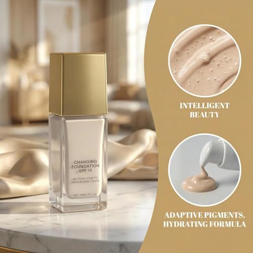 Color Changing Foundation for Mature Skin - Hydrating Liquid Formula