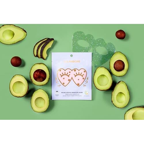 LALARECIPE Heart Goggle Moisture Eye Mask ? Hydrating & Cooling Hydrogel Patches with 8-Hyaluronic Acid, Avocado & Collagen ? Korean Skincare for Dry & Sensitive Skin (Pack of 10)
