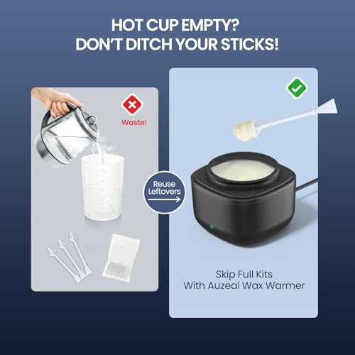 Nose Wax Kit Men, Nose and Ear Hair Wax Kit, Compatible with Waxing Sticks & Beads, USB Fast Heat, Smart Temp Control, Upgraded Size, Portable for Travel/Home, Device Only