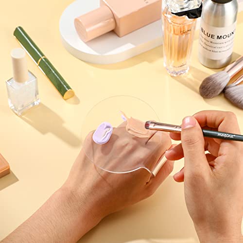 2Pc Acrylic Makeup Mixing Palette - Clear Hand Blending Tray
