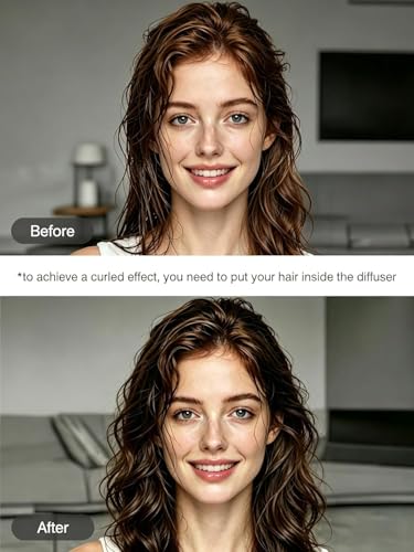 Universal Hair Diffuser Attachment for Curly Hair, 1.5-2.4"