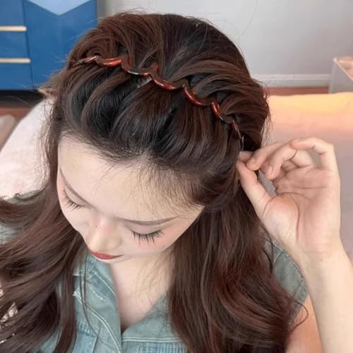Zigzag U-Shape Hair Comb Headbands – Non-Slip, Recycled Plastic, 2 Pack