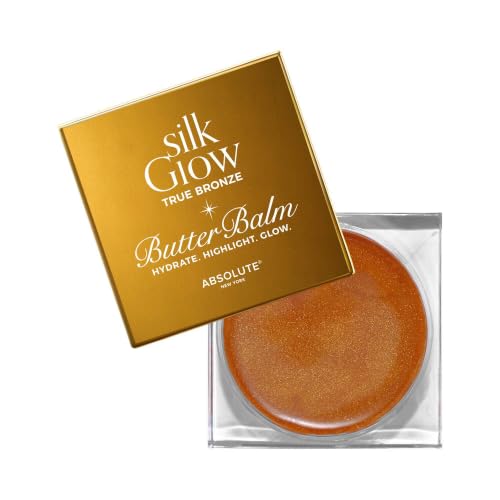 Absolute New York True Bronze Silk Glow Butter Balm Highlighter – Dewy, Multi-Use Skin Glow