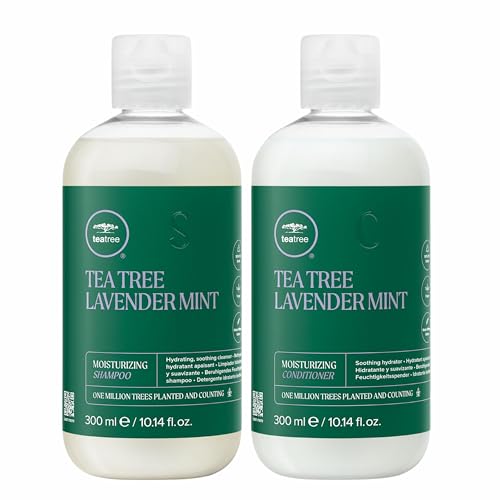 Tea Tree Lavender Mint Shampoo and Conditioner Set, Hydrates + Soothes, For Coarse + Dry Hair, 10.14 fl. oz., Set