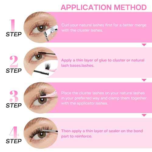 CALAILIS Lash Glue, Cluster Lash Glue, Lash Extension Glue, Super Strong Hold 48 Hours Long Lasting Eyelash Glue for Lash Cluster, Waterproof, Non-Irritating, Fast Drying Lash Glue, 2Pack