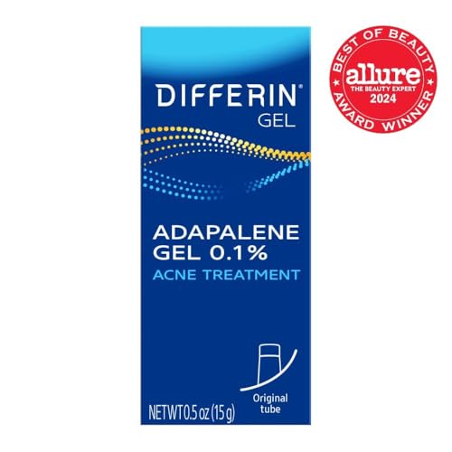 Differin Acne Treatment Gel 0.1% Adapalene, 15g Tube