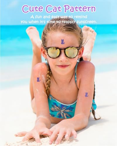 UV Detection Temporary Tattoos - 160 Count Sun Protection Reminder Stickers