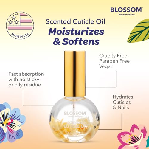 Blossom Cuticle Oil for Nails with Real Flowers - 0.5oz