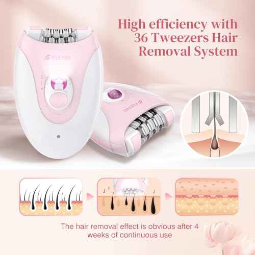 Epilator,Epilator for Women Facial Hair Removal Rechargeable,2 Speeds Hair Removal,Hair Removal Device with 36 Tweezers,Hair Removal for Women Legs/Face/Bikini/Arms,Womens Electric Shaver Smooth Skin