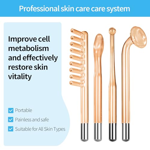 High Frequency Facial Wand with 4 Tubes - Skin & Hair Therapy