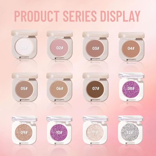 Silver Glitter Eyeshadow - Metallic Single Shadow Makeup