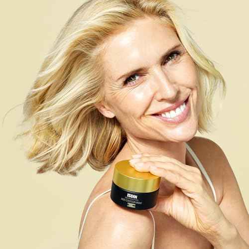 ISDIN Age Contour Night Face and Neck Cream with Melatonin and Peptides, 1.8 Oz