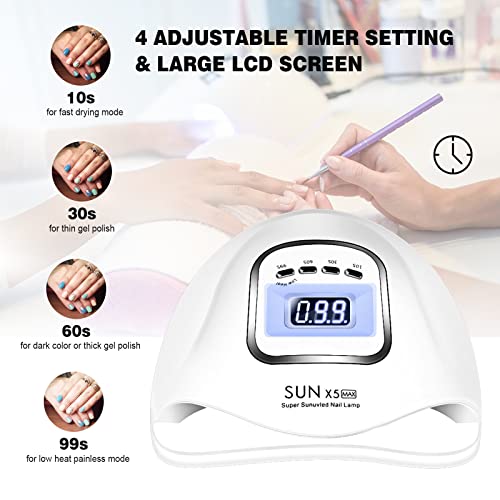 LAVAED Professional Electric Nail Drill Machine and UV LED Nail Lamp Kit