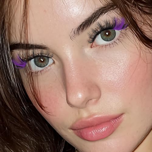 Colored Mink Eyelashes - 7 Pairs Fluffy 3D Faux Lashes