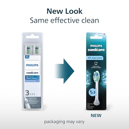 Philips Sonicare C2 Plaque Control Replacement Heads, 3 Pack