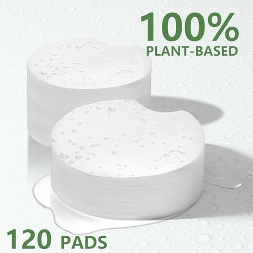 Super Gentle Makeup Remover Wipes Sensitive Skin Eye Makeup Removal Pads Facial Cleansing Plant-Based Fibers, 120 Wipes