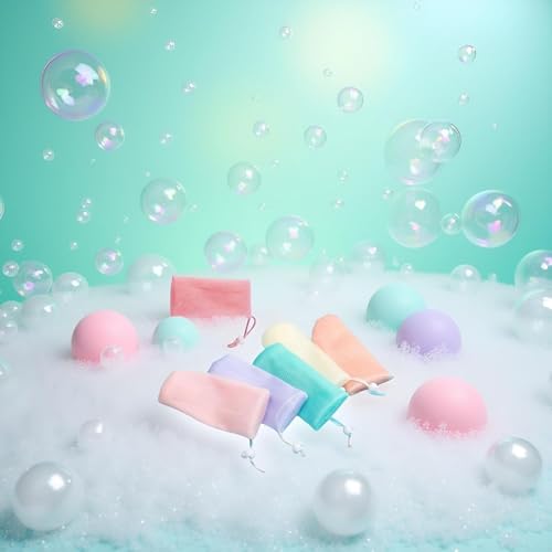 12Pc Exfoliating Mesh Soap Pouches with Drawstring - Multicolor