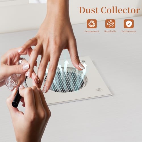 Manicure Table with Electric Dust Collector & 6 Drawers