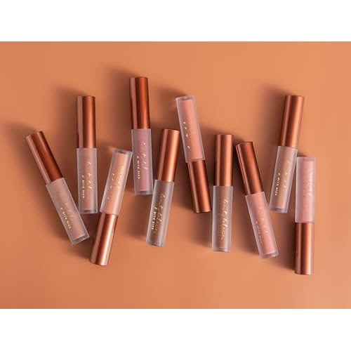 Beauty Bakerie Bitesized Lip Whip Liquid Lipstick for Women, Hydrating Moisturizer Lip Gloss Lip Tint, Long Lasting Waterproof Lip Stain Matte or Metallic, 2.5mL, Brown Suga