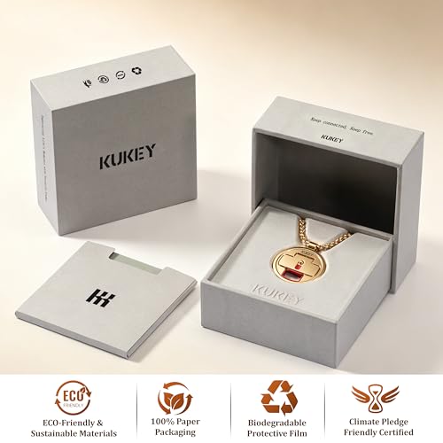 KUKEY Gold/Red Eyewear Necklace Holder for Sunglasses & Glasses